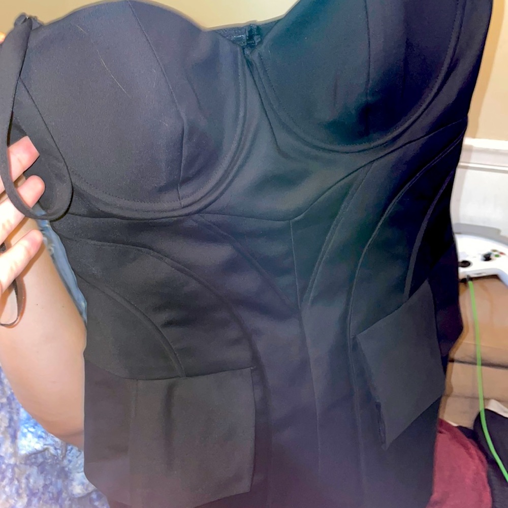 Black zip up dress